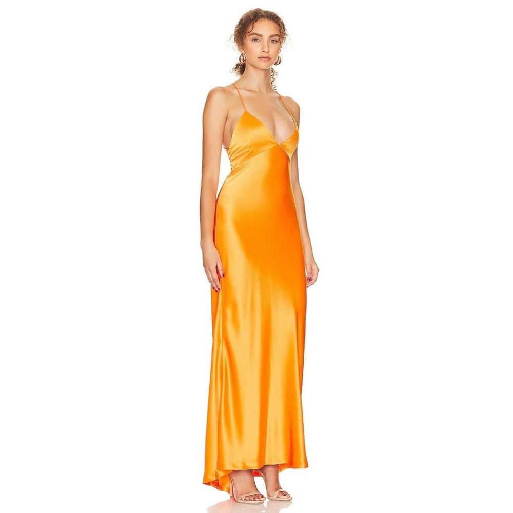 NWT! Alice + Olivia Orange V-neck Slip Dress.
